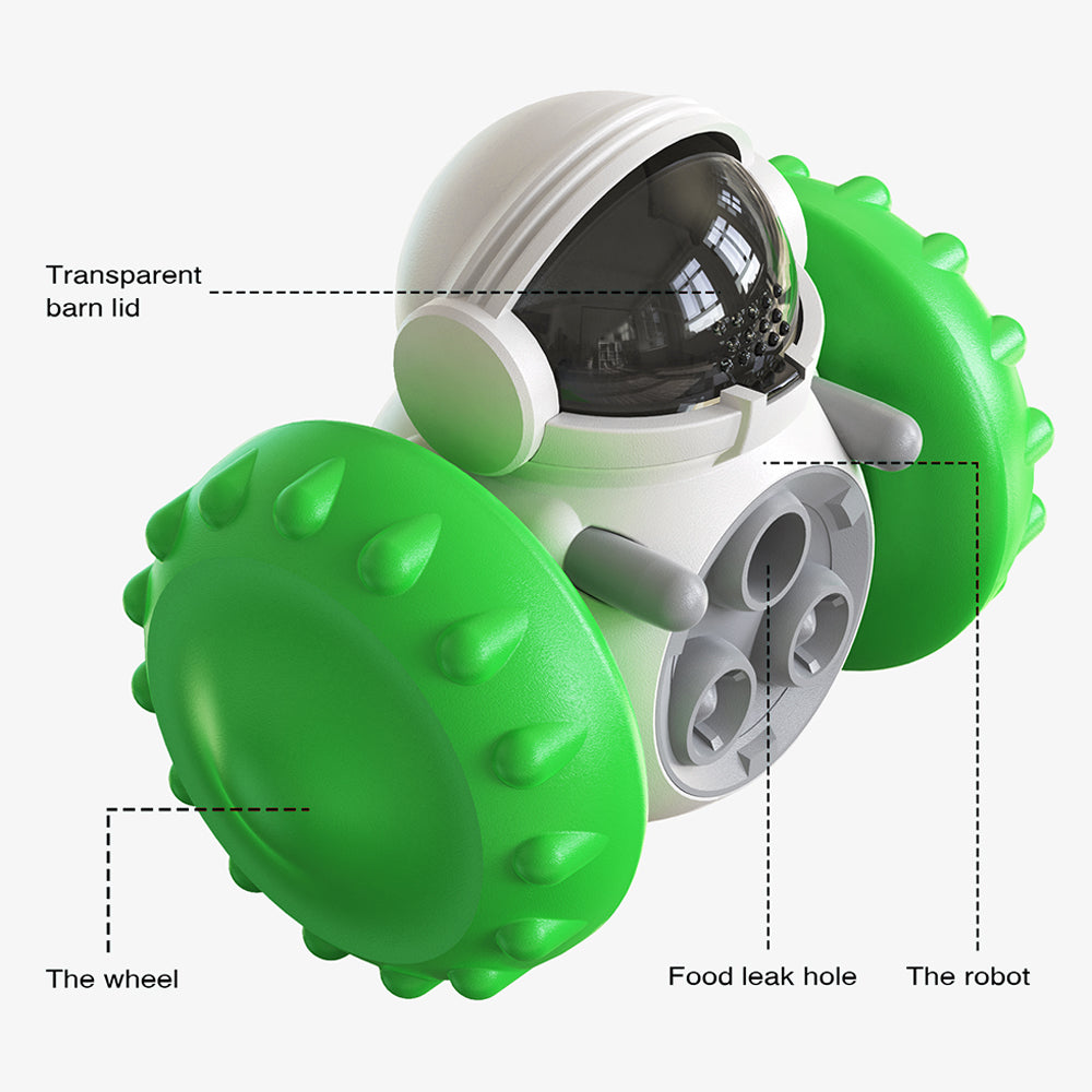 LSC-01 Food Dispensing Cat Chew Toy Interactive Tumbler Dogs Moving Toys Funny Exercise Kitten Teaser Toys for Indoor Pets (with FDA, BPA-Free) - Green LSC-01 Food Dispensing Cat Chew Toy Interactive Tumbler Dogs Moving Toys Funny Exercise Kitten Teaser Toys for Indoor Pets (with FDA, BPA-Free) - Green